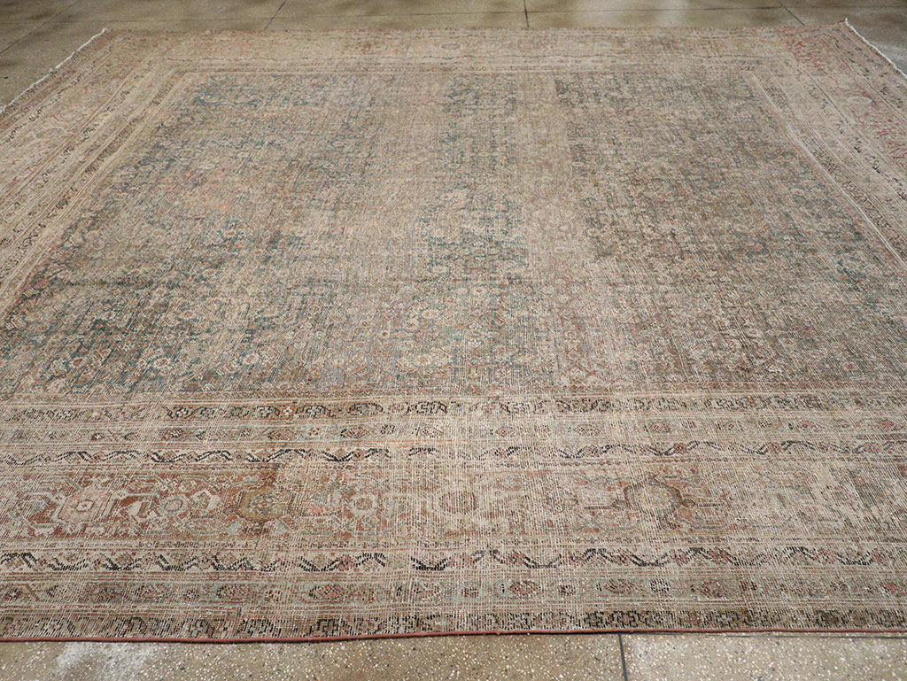 Antique Persian Mahal Large Room Size Carpet, No.25040 - Galerie Shabab