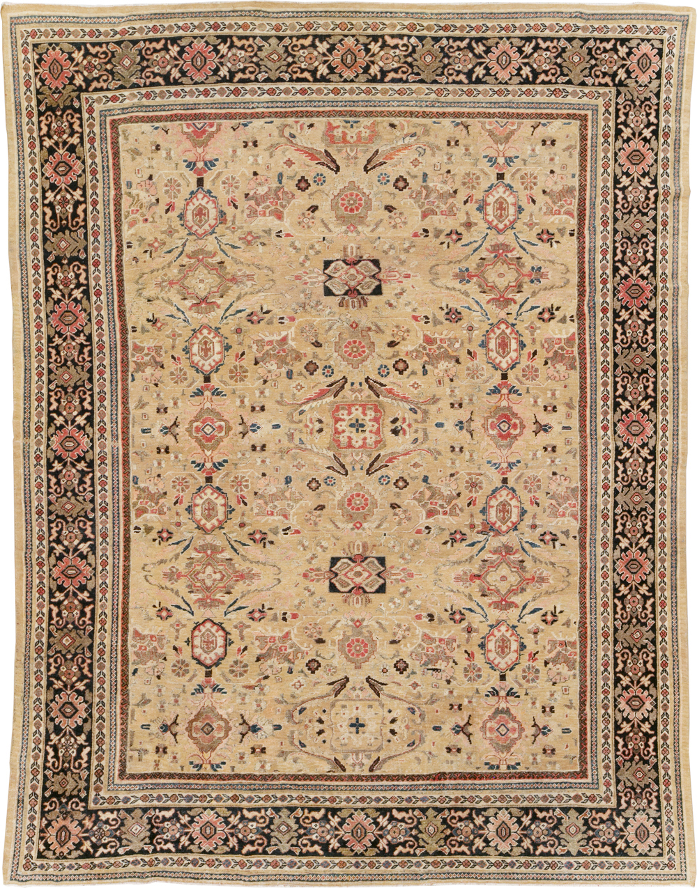 Antique Persian Mahal Room Size Carpet, No.25058 - Galerie Shabab