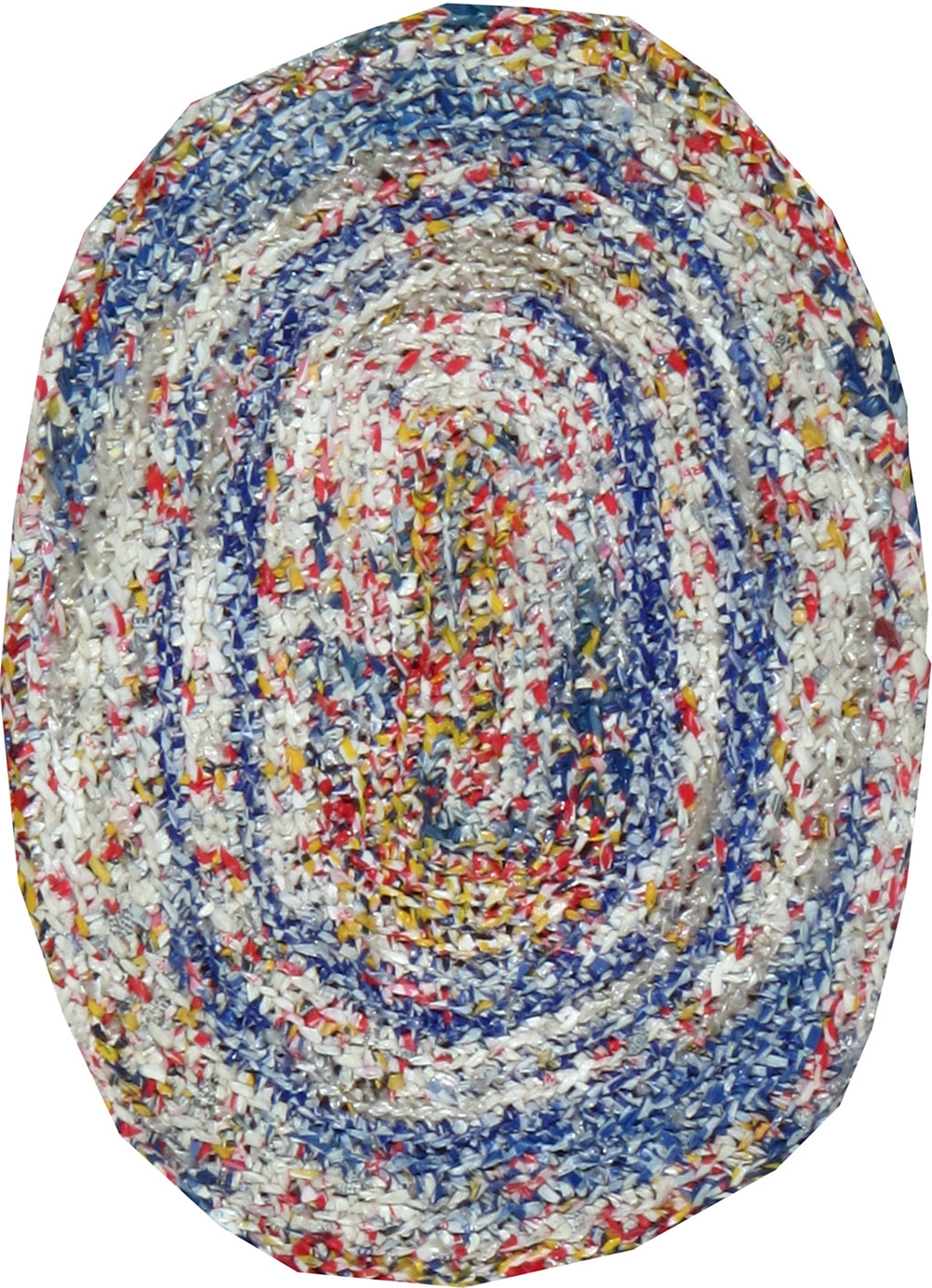 Vintage American Braid Throw Rug, No.25063 - Galerie Shabab