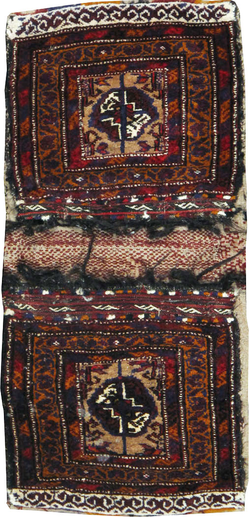 Vintage Persian Baluch Saddlebag (Khorjin), No.25077 - Galerie Shabab