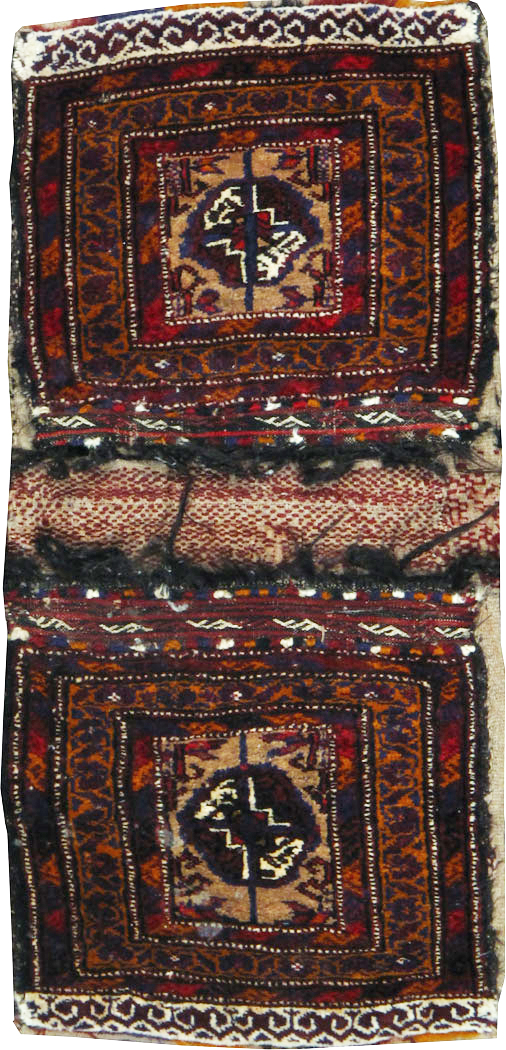 Vintage Persian Baluch Saddlebag (Khorjin), No.25077 - Galerie Shabab