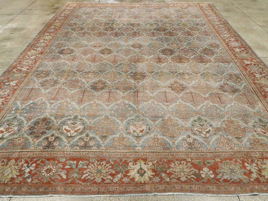 Antique Persian Mahal Room Size Carpet, No.25091 - Galerie Shabab