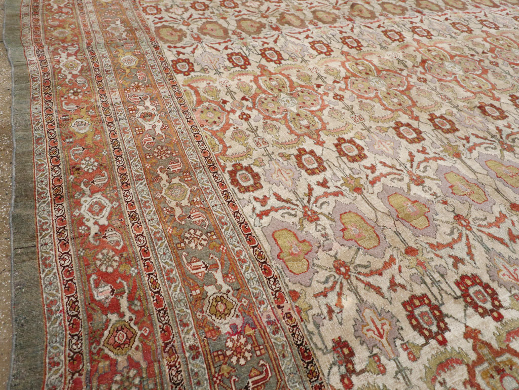 Antique Persian Bidjar Large Square Carpet, No.25092 - Galerie Shabab