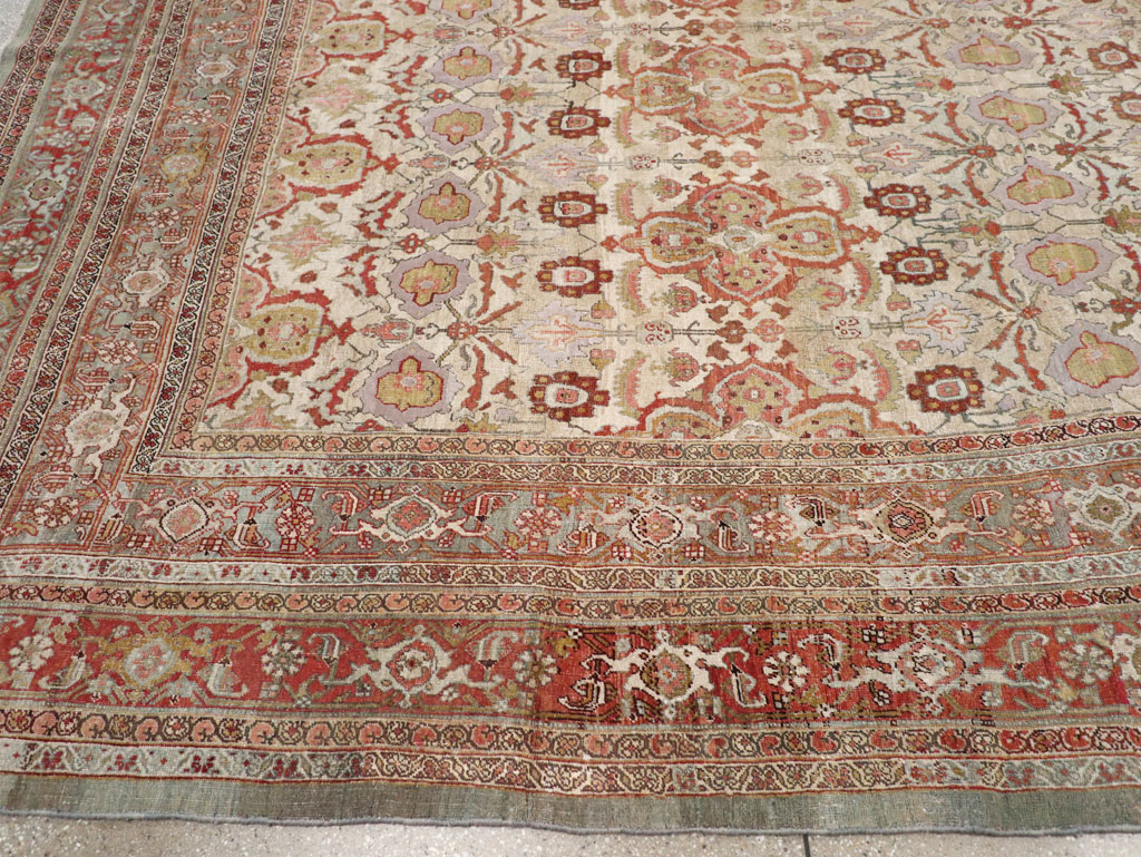 Antique Persian Bidjar Large Square Carpet, No.25092 - Galerie Shabab