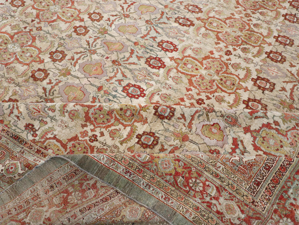 Antique Persian Bidjar Large Square Carpet, No.25092 - Galerie Shabab