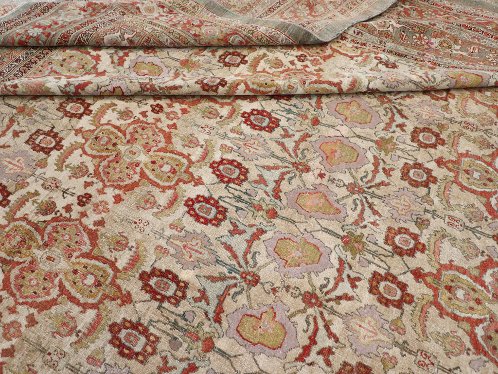 Antique Persian Bidjar Large Square Carpet, No.25092 - Galerie Shabab