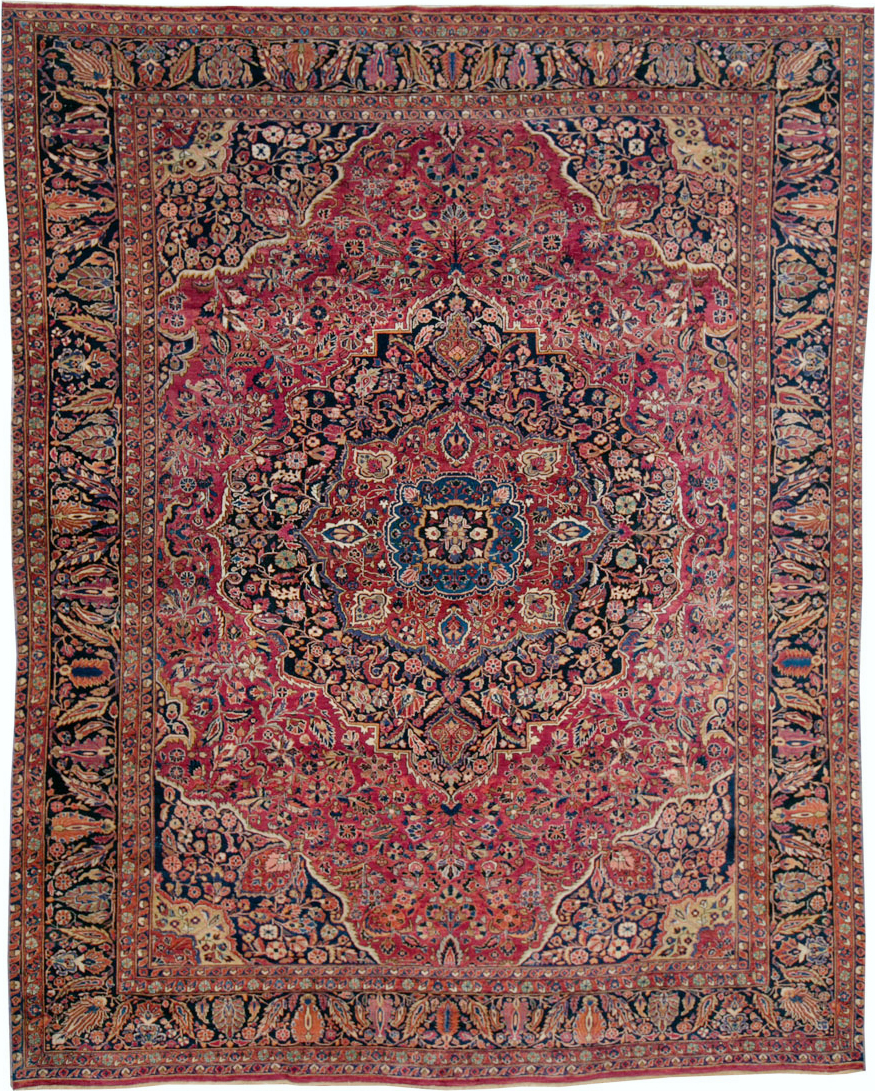 Antique Persian Sarouk Carpet, No.25095 - Galerie Shabab