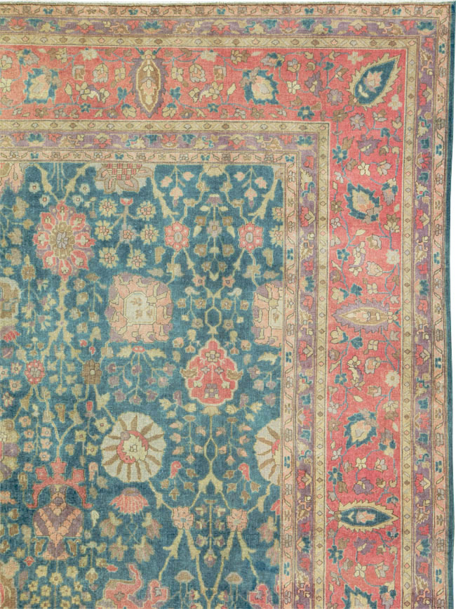Vintage Persian Tabriz Room Size Carpet, No.25098 - Galerie Shabab