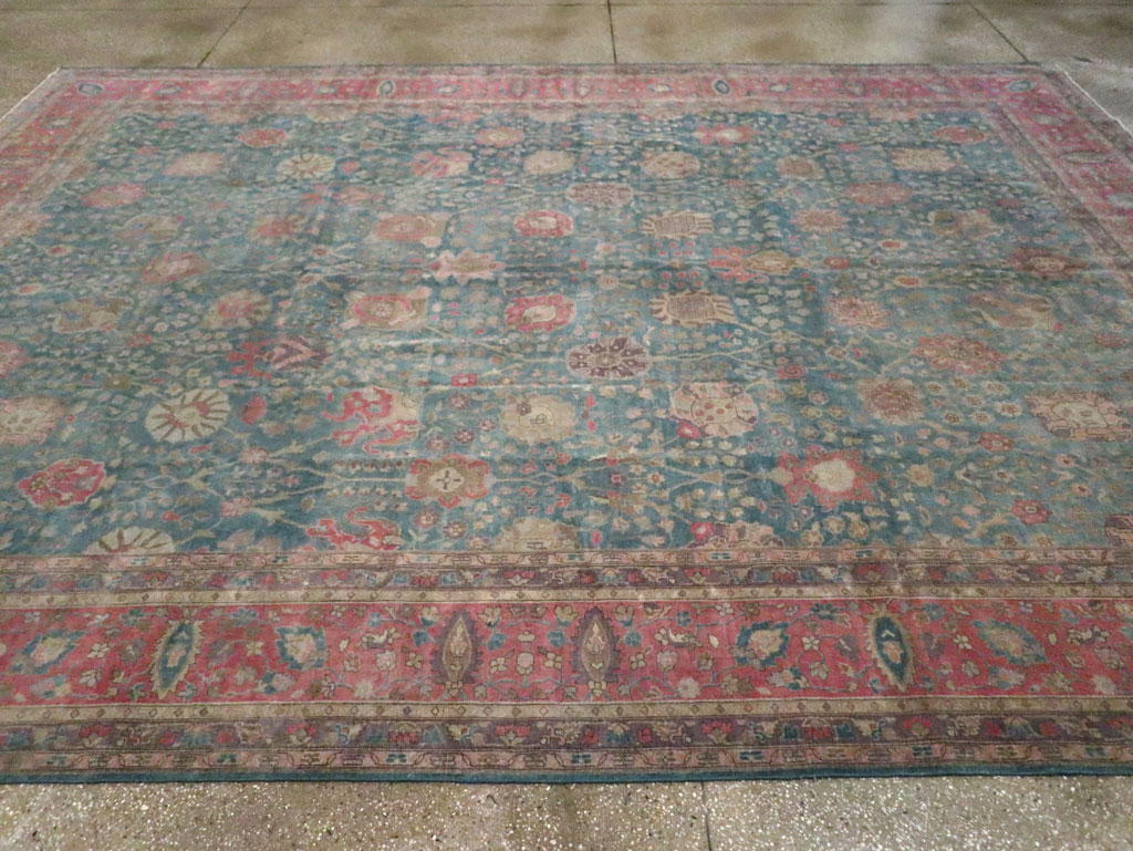 Vintage Persian Tabriz Room Size Carpet, No.25098 - Galerie Shabab