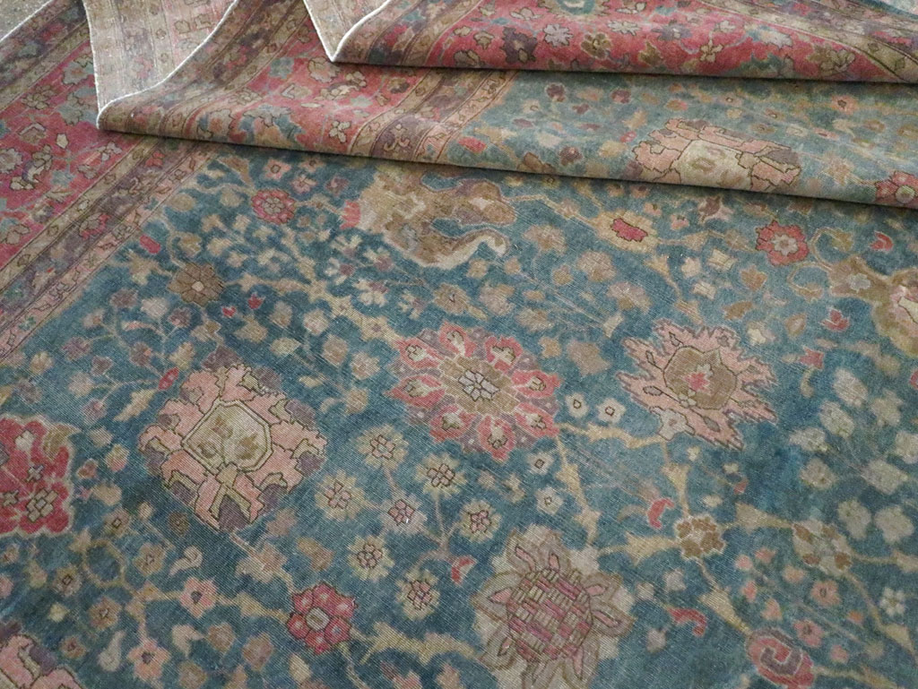 Vintage Persian Tabriz Room Size Carpet, No.25098 - Galerie Shabab