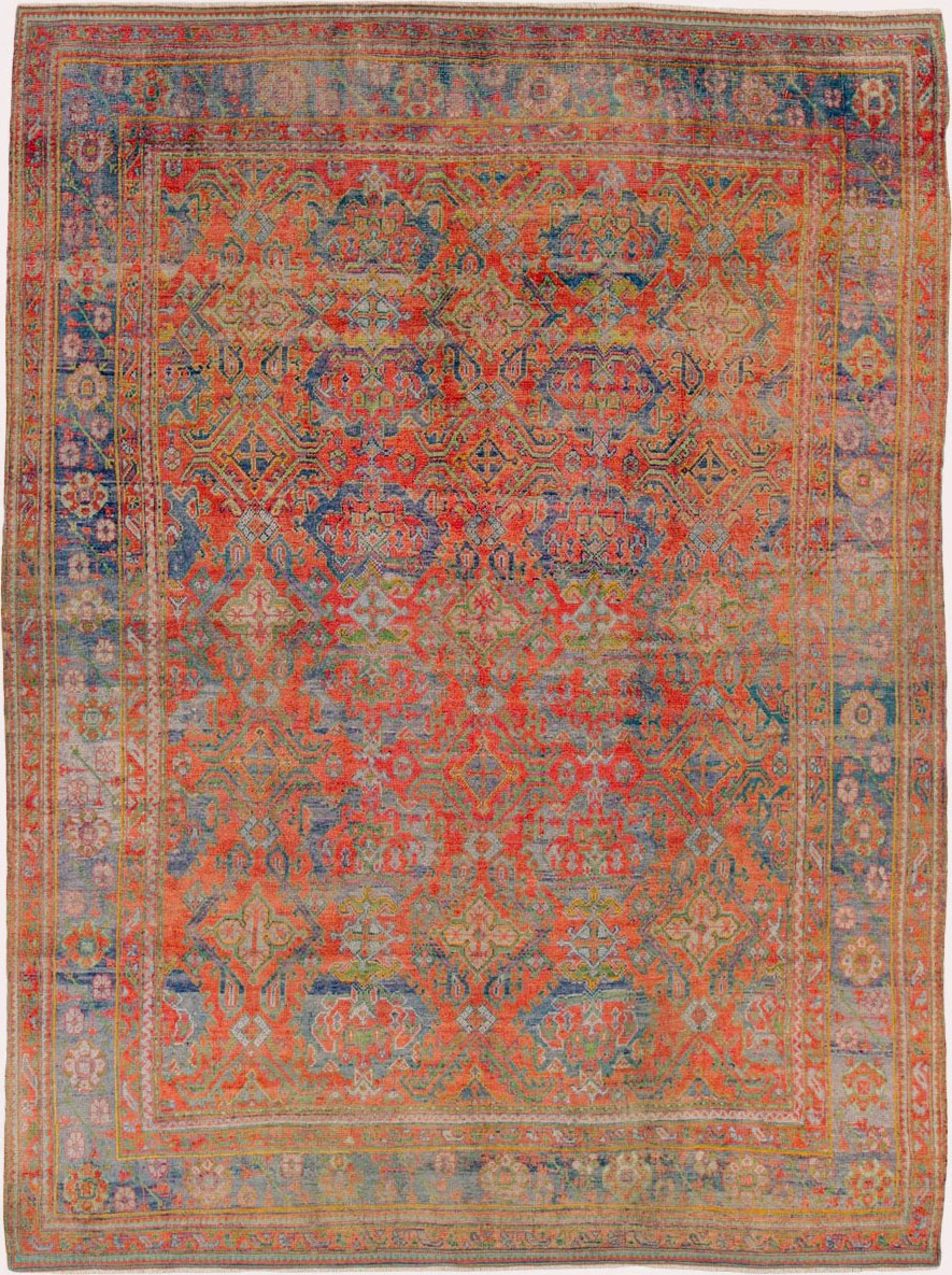 Antique Turkish Oushak Carpet, No.25099 - Galerie Shabab