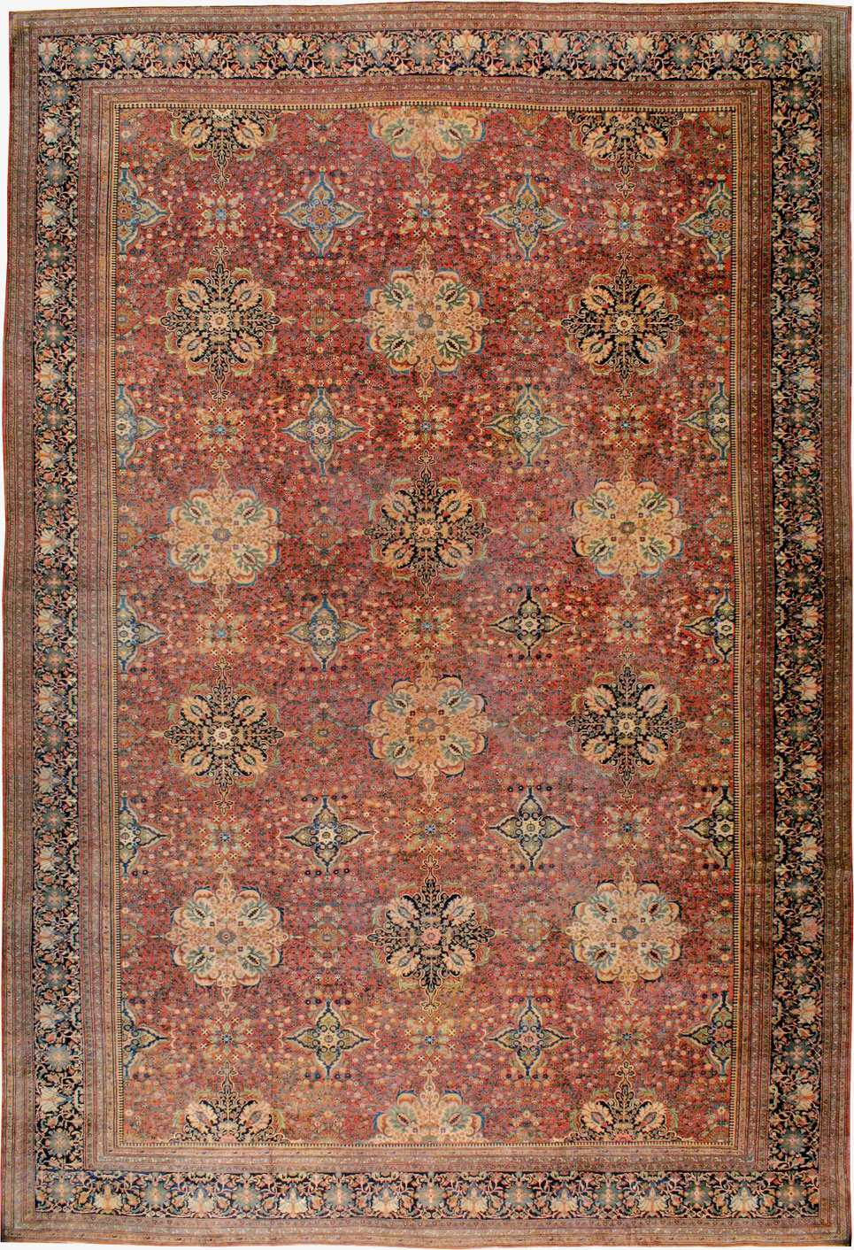 Antique Persian Sarouk Fereghan Oversize Carpet, No.25100 - Galerie Shabab