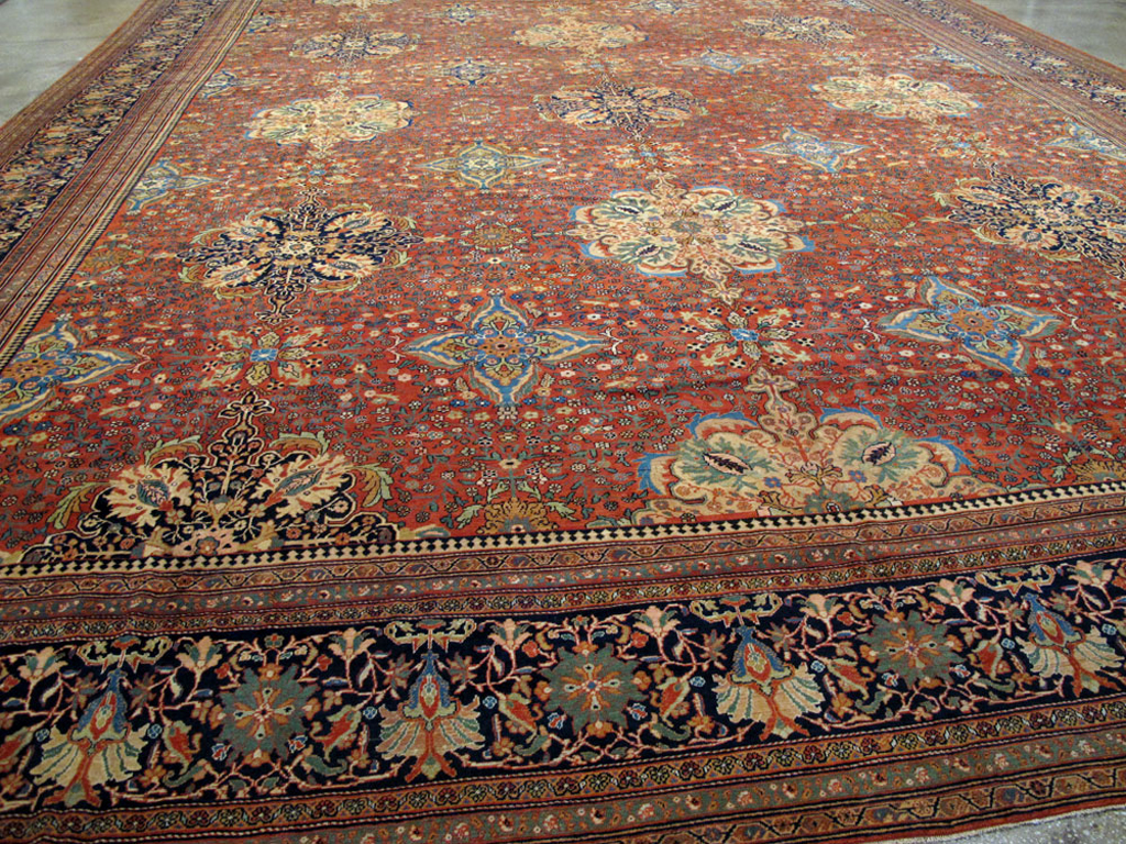 Antique Persian Sarouk Fereghan Oversize Carpet, No.25100 - Galerie Shabab