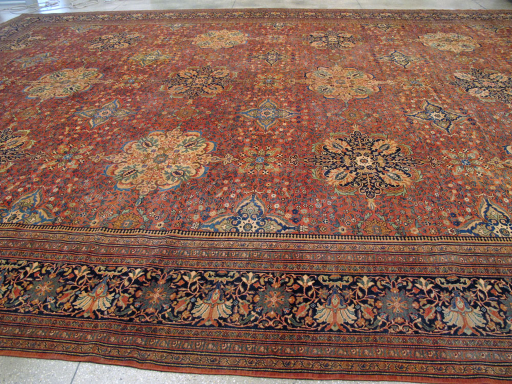 Antique Persian Sarouk Fereghan Oversize Carpet, No.25100 - Galerie Shabab