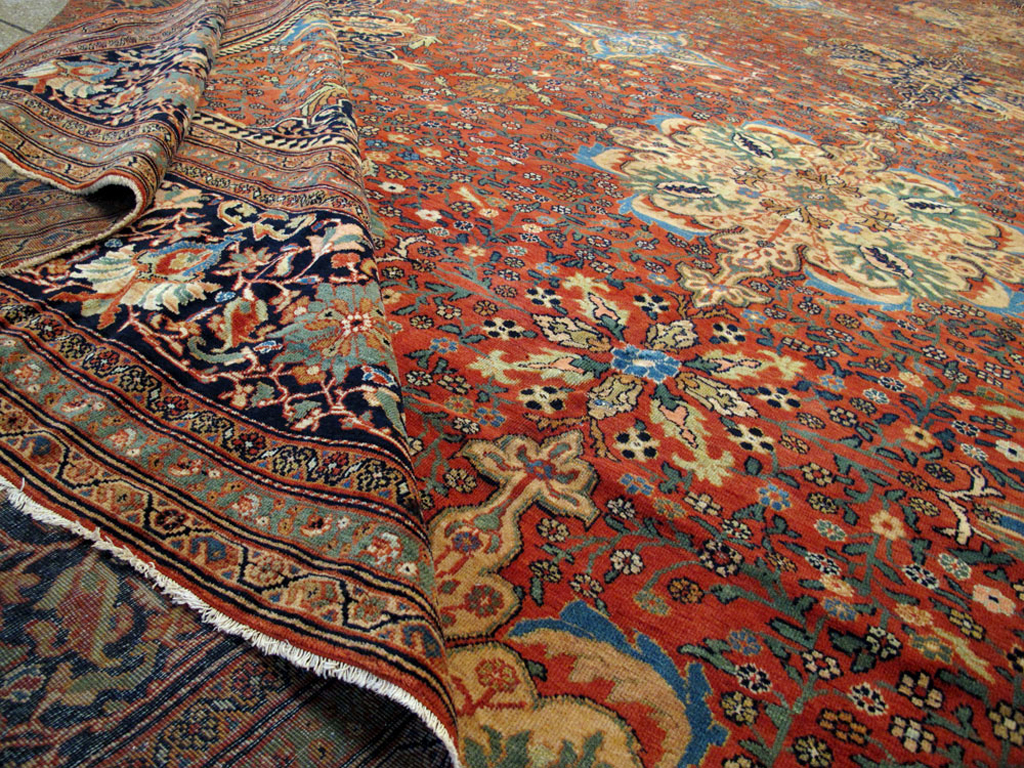Antique Persian Sarouk Fereghan Oversize Carpet, No.25100 - Galerie Shabab