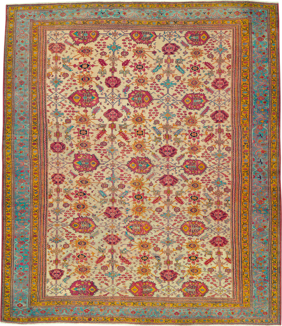 Antique Turkish Oushak Carpet, No.25110 - Galerie Shabab