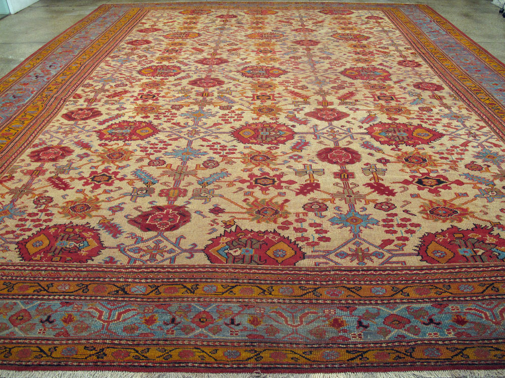 Antique Turkish Oushak Carpet, No.25110 - Galerie Shabab