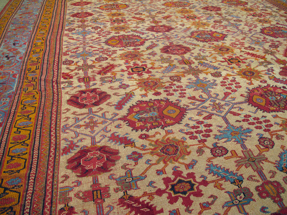 Antique Turkish Oushak Carpet, No.25110 - Galerie Shabab