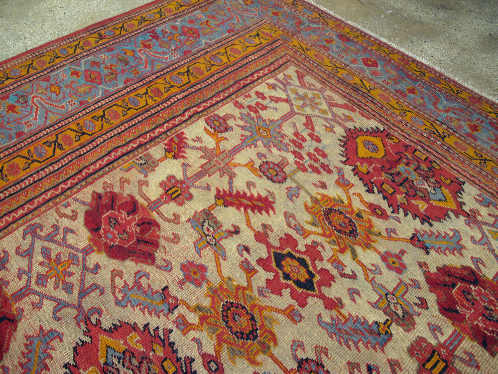 Antique Turkish Oushak Carpet, No.25110 - Galerie Shabab