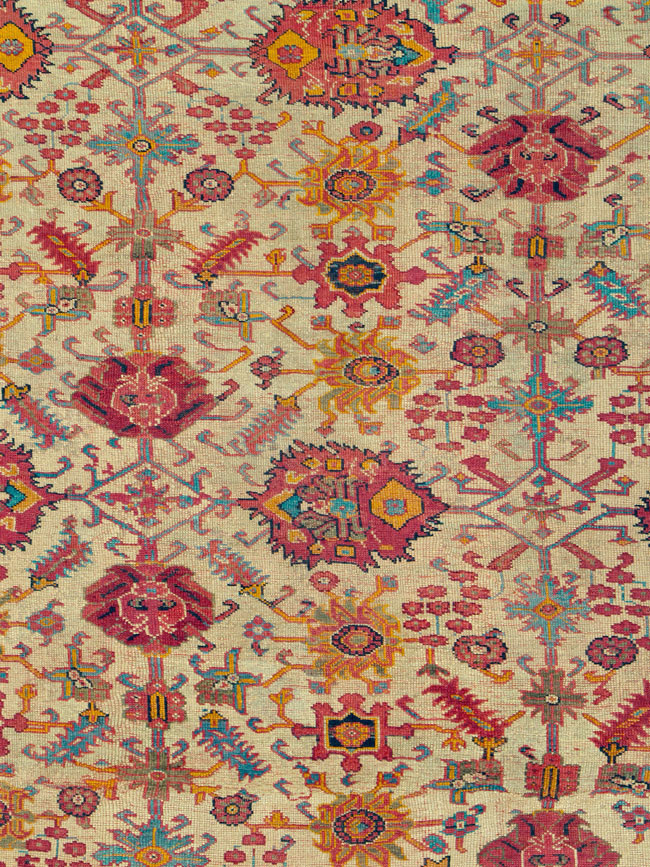 Antique Turkish Oushak Carpet, No.25110 - Galerie Shabab