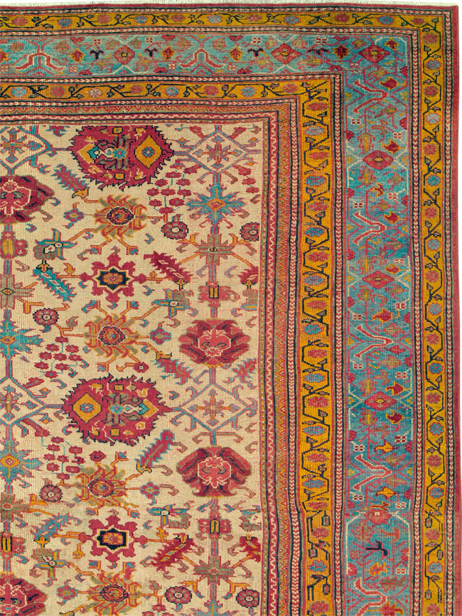 Antique Turkish Oushak Carpet, No.25110 - Galerie Shabab