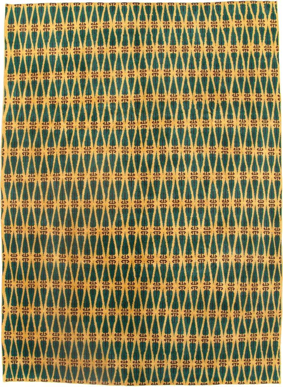 Vintage Turkish Anatolian Art Deco Carpet, No.25111 - Galerie Shabab