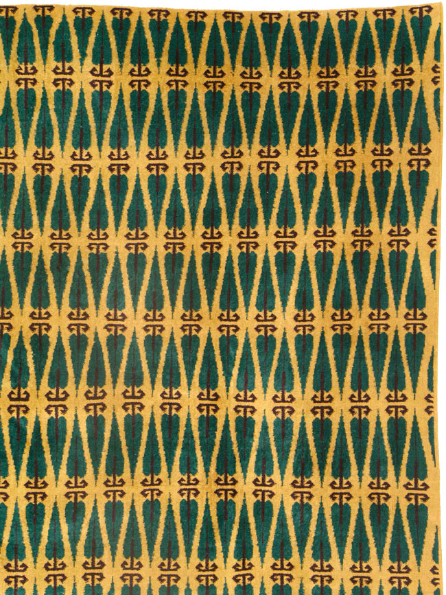 Vintage Turkish Anatolian Art Deco Carpet, No.25111 - Galerie Shabab