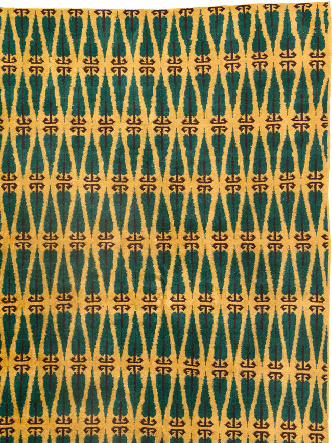 Vintage Turkish Anatolian Art Deco Carpet, No.25111 - Galerie Shabab