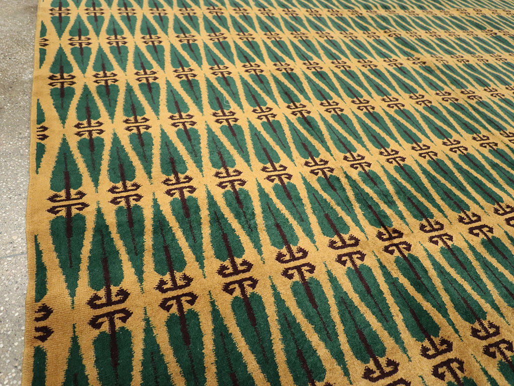 Vintage Turkish Anatolian Art Deco Carpet, No.25111 - Galerie Shabab