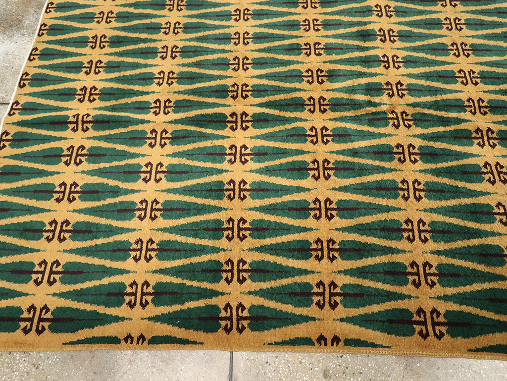 Vintage Turkish Anatolian Art Deco Carpet, No.25111 - Galerie Shabab