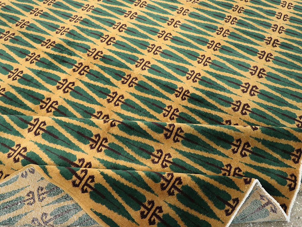 Vintage Turkish Anatolian Art Deco Carpet, No.25111 - Galerie Shabab