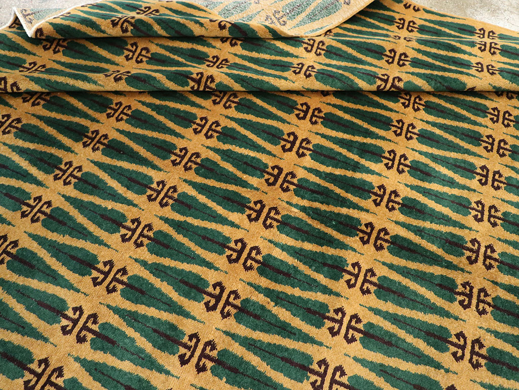 Vintage Turkish Anatolian Art Deco Carpet, No.25111 - Galerie Shabab