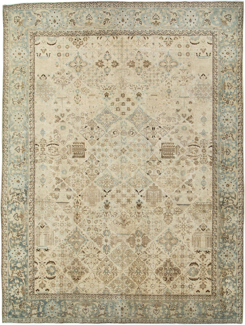 Antique Persian Tabriz Carpet, No.25112 - Galerie Shabab