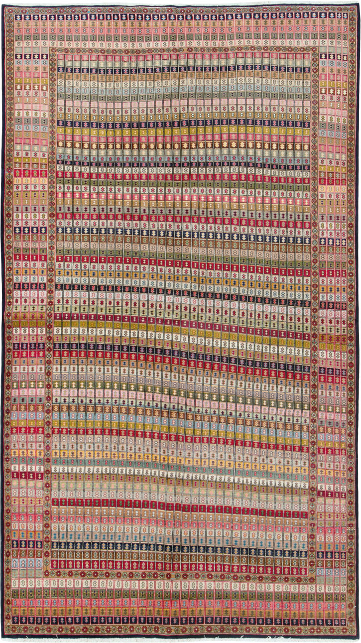Vintage Persian Kashan Art Deco Rug, No.25113 - Galerie Shabab