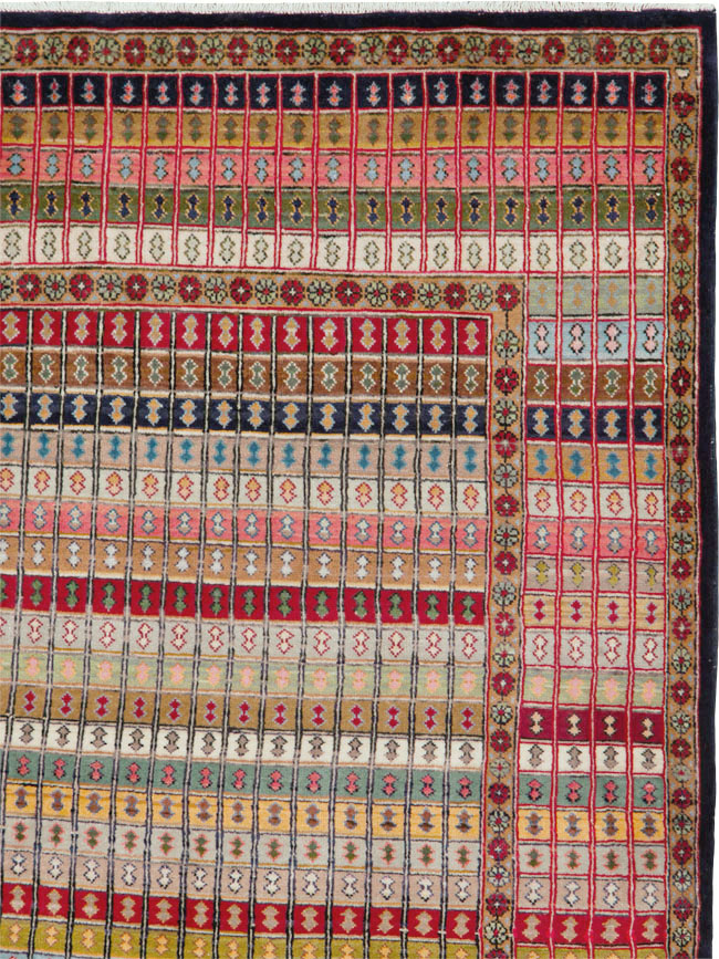 Vintage Persian Kashan Art Deco Rug, No.25113 - Galerie Shabab