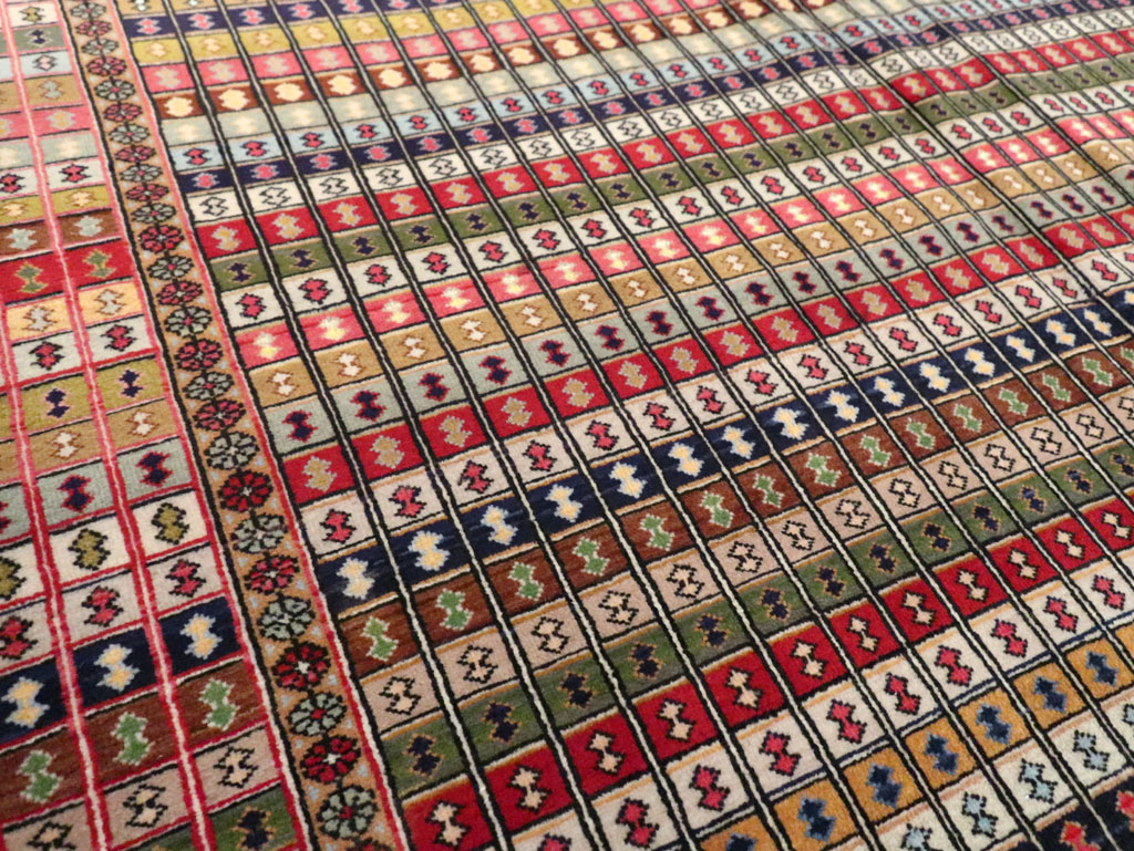 Vintage Persian Kashan Art Deco Rug, No.25113 - Galerie Shabab