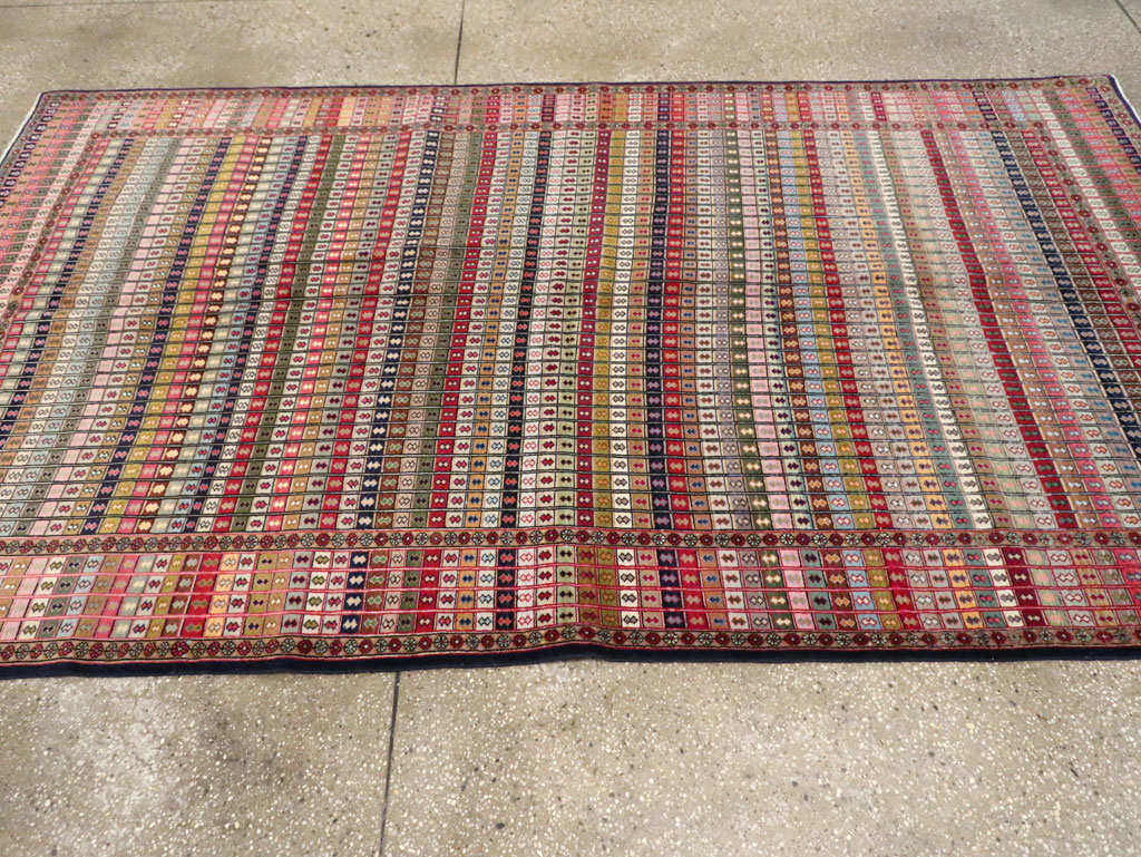 Vintage Persian Kashan Art Deco Rug, No.25113 - Galerie Shabab