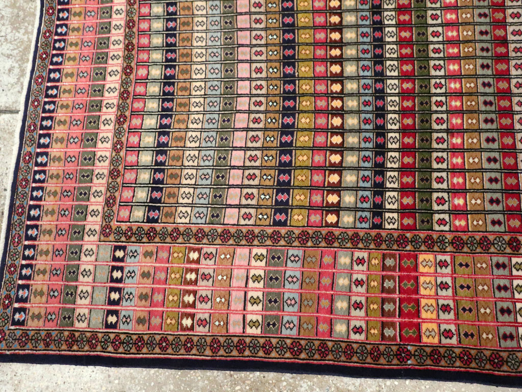 Vintage Persian Kashan Art Deco Rug, No.25113 - Galerie Shabab