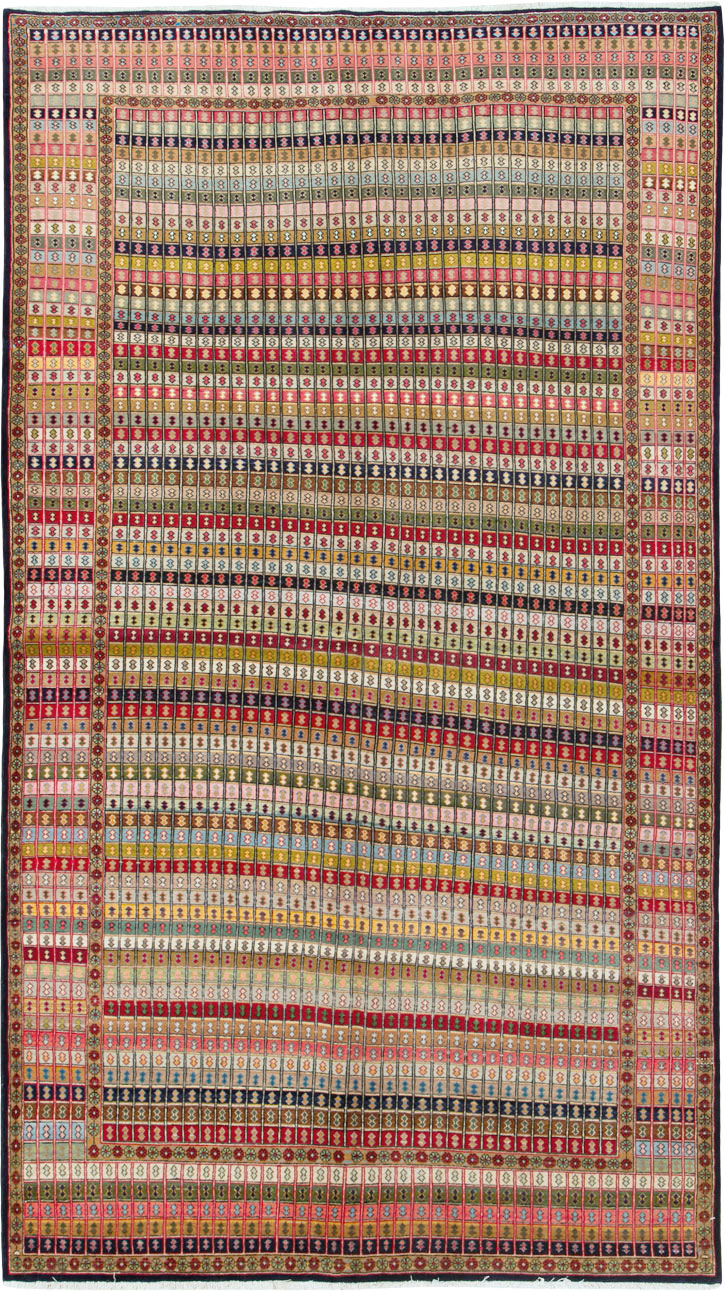 Vintage Persian Kashan Art Deco Rug, No.25113 - Galerie Shabab