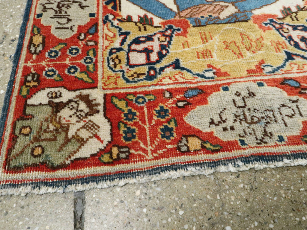 Vintage Persian Tabriz Pictorial Rug, No.25124 - Galerie Shabab