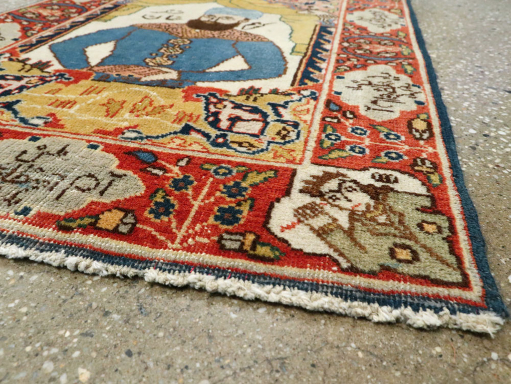 Vintage Persian Tabriz Pictorial Rug, No.25124 - Galerie Shabab