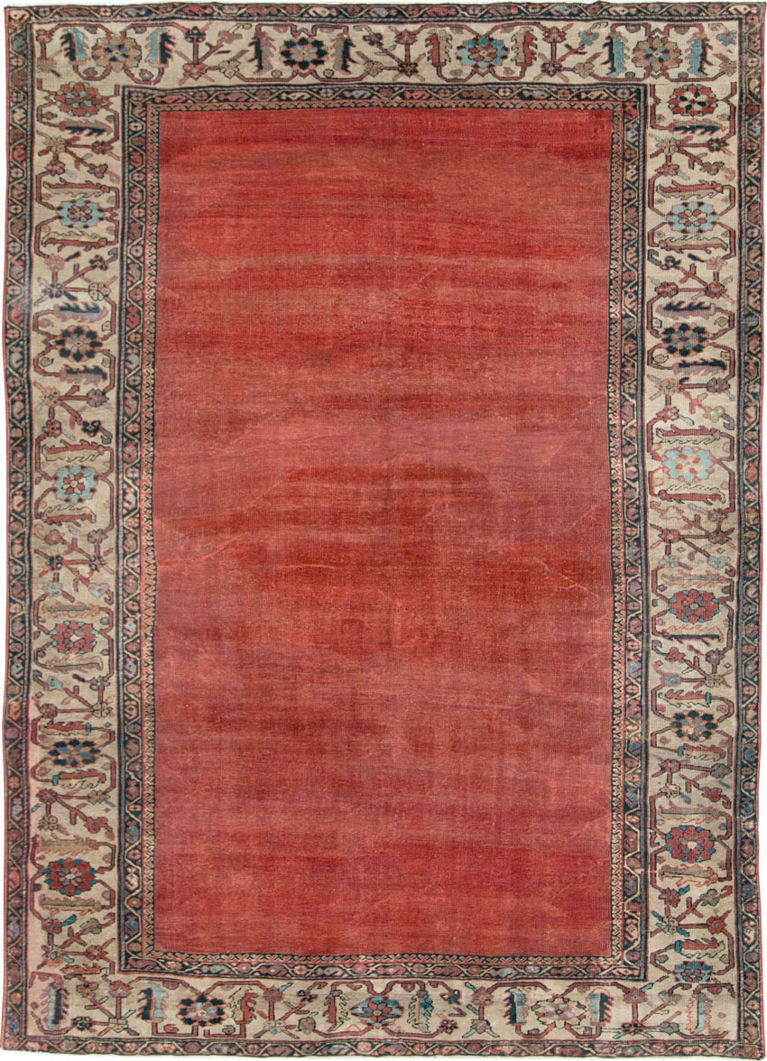Antique Persian Mahal Small Room Size Carpet, No.25129 - Galerie Shabab
