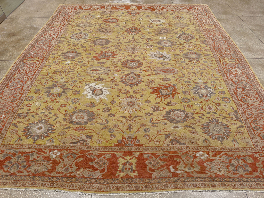 Antique Persian Mahal Large Carpet, No.25131 - Galerie Shabab