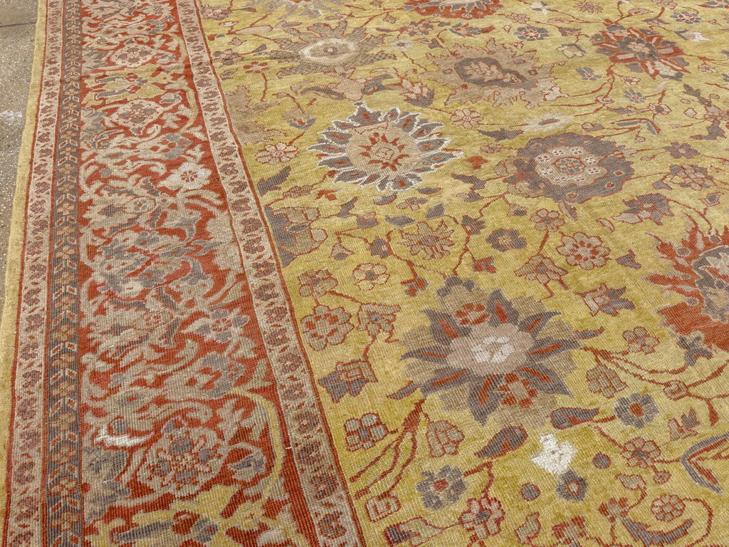 Antique Persian Mahal Large Carpet, No.25131 - Galerie Shabab