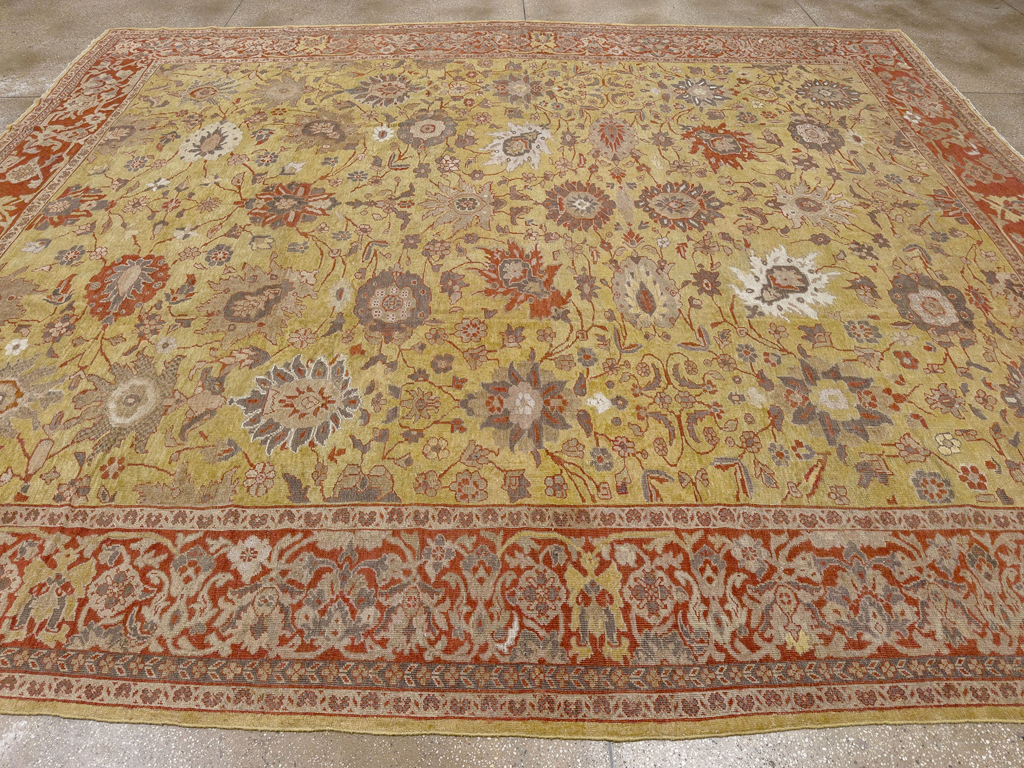 Antique Persian Mahal Large Carpet, No.25131 - Galerie Shabab