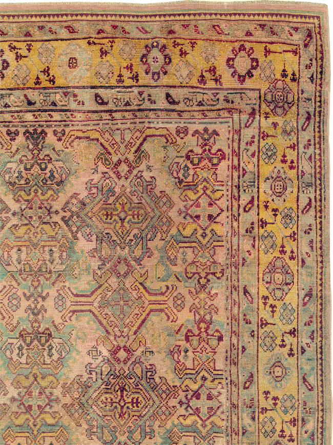 Antique Persian Oushak Carpet, No.25134 - Galerie Shabab