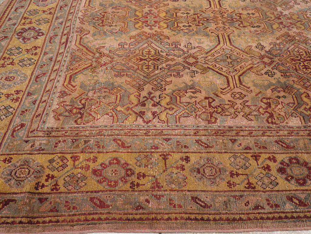 Antique Persian Oushak Carpet, No.25134 - Galerie Shabab