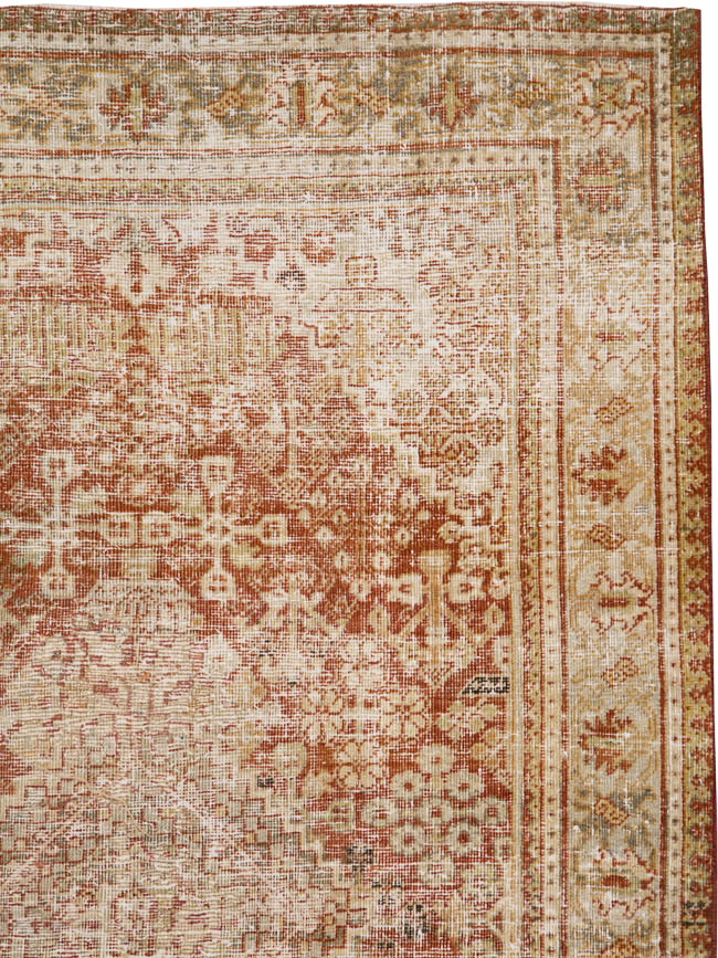 Antique Persian Joshegan Distressed Rug, No.25136 - Galerie Shabab