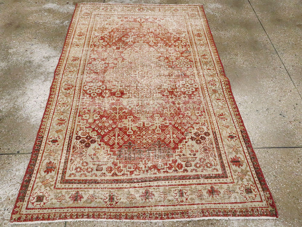 Antique Persian Joshegan Distressed Rug, No.25136 - Galerie Shabab
