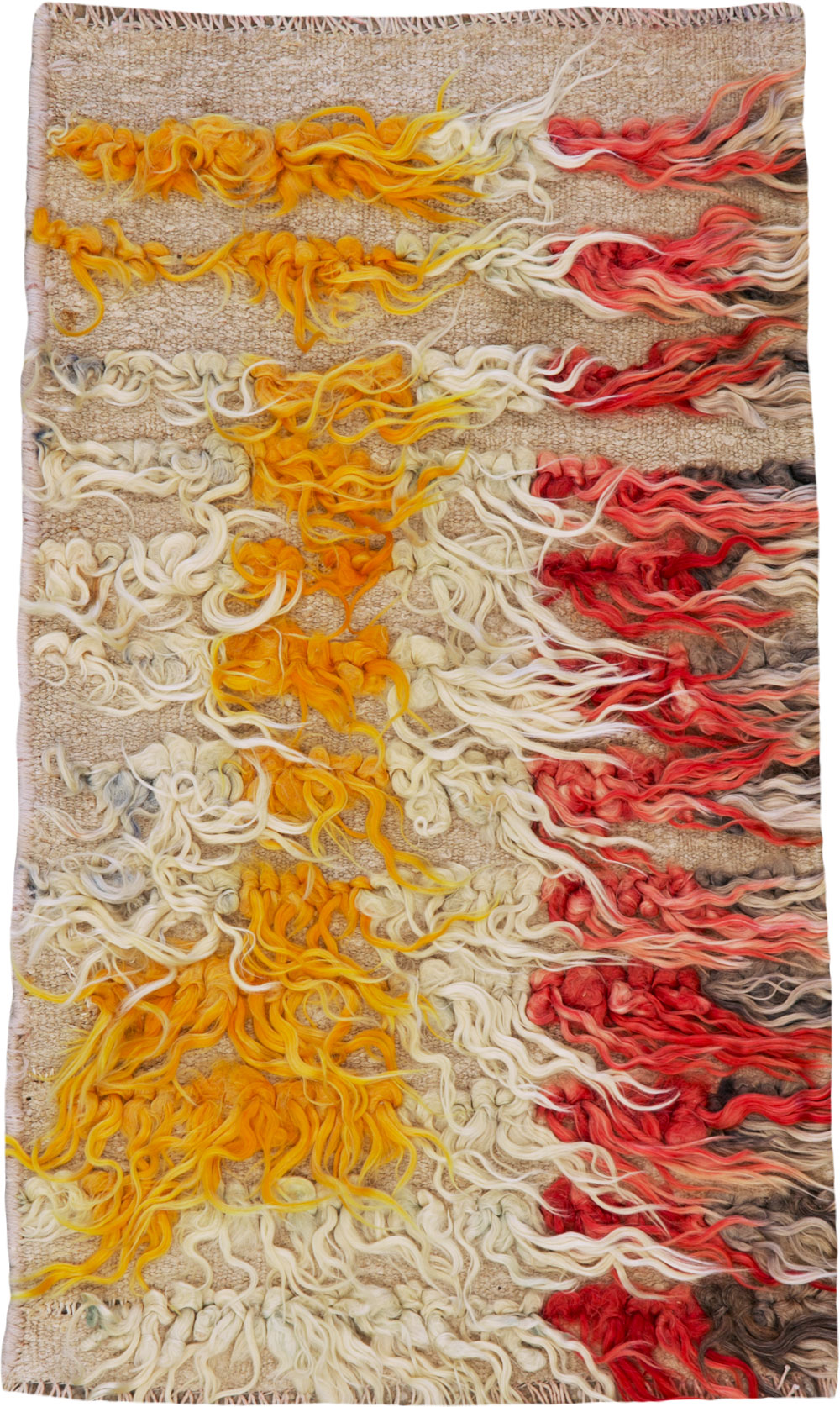 Vintage Turkish Tulu Throw Rug, No.25150 - Galerie Shabab